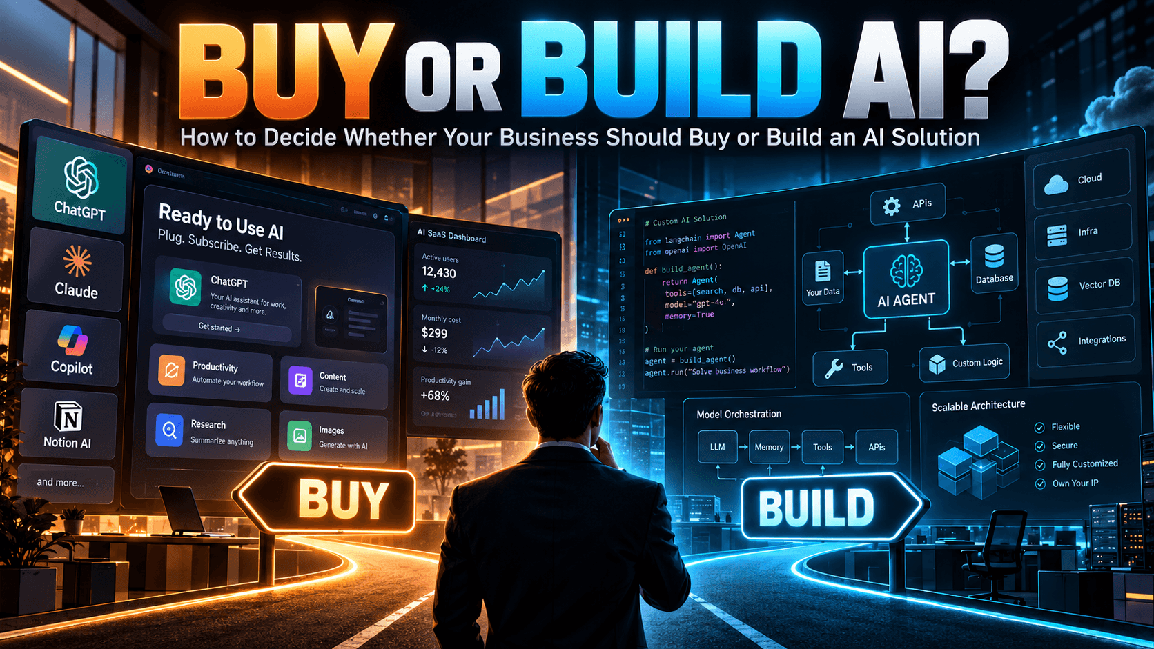 How to Decide Whether Your Business Should Buy or Build an AI Solution